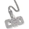 ZqlDDayUP Collana con Nome Personalizzato Catena Iced Out per Uomo Collana Tennis Personalizzata Collana Lettera Iniziale Diamante con Corda/Catena Tennis Gioielli Hip Hop per Donna Uomo