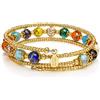 Sospiri Venezia Bracciale Donna 16 Perle in Vetro Diametro 8 mm Braccialetto Originale Vetro di Murano Gioiello Idea Regalo Gioiello Made In Italy Certificato (Nero)