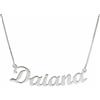 NADIR Collana Unisex Nome in Argento 925% Anallergico Made in Italy (Daiana)