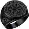 FaithHeart Anello Uomo Vichingo Bussola Vegvisir Mitologia Nordica Rune Vichinghe con Nodo Celtico Taglia IT 14-27 Anello Vichingo Confezione Regalo