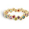 SINGULARU - Anello Bubbles. Ottone con Finitura Placcata Oro 18Kt. Gioielli da Donna. Misura 10