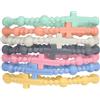Poxtex Braccialetto con croce in silicone, braccialetto religioso in gomma, regalo di San Valentino cattolico cristiano, per uomini, bambini, donne e bambini, X-Small, Silicone, Senza pietre preziose