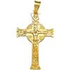 Sebaoth - Ciondolo a forma di croce, con Cammino neocatecumenale, croce processionale presidenziale gloriosa, in oro 18 carati, diverse misure e Oro giallo, cod. 70
