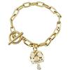 inSCINTILLE Bracciale Placcato a Catena con Campanella Vari Colori