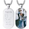 FaithHeart Collana Segno zodiacale Personalizzato con Nome Foto Targhetta Militare/Ciondolo Medaglione Zodiaco Acciaio Inossidabile/Oro/Nero Catena Regolabile Idea Regalo Gioielli per Uomo Donna