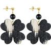 Lebole Maison Orecchini Samarcanda Quadrifoglio Grande Nero