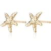 Lily Charmed - Orecchini a perno a forma di stella marina in argento Sterling 925 o placcati in oro 18 kt e Placcato oro, colore: Oro, cod. SEGSX