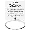 Bramart Bracciale Uomo Tennis Argento Sterling 925 Testimone Compleanno Idee Regali per lui, Bracciali testimoni Brillanti oro Idea Regalo Natale - Cofanetto con DEDICA incluso (Al mio Testimone)