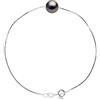 PEARLS & COLORS - Bracciale Vere Perle Coltivate di Tahiti - Qualità A+ - Catena Veneziana - Argento 925 - Gioiello da donna
