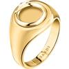 TRUSSARDI Anello Donna in Acciaio, Collezione T-HERITAGE