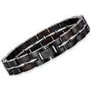 Woodstar (BLACK MAMBA Bracciale da Uomo in Acciaio e Legno, Gioielli Moda Maschile, Braccialetto Regolabile Nero B19-006