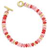 OPSOBJECTS Bracciale da donna del brand Ops della collezione Lolly. Gioiello realizzato in oro giallo e plastica con perline di colore rosa. La referenza è OPSBR-810