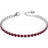 Generic Bracciale Tennis Donna Liujo LJ2418 in Acciaio 316l Silver con Zirconi Rossi