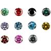 Ningxun Pietre di moissanite sfuse in 11 colori, 5-10 mm, 1 ct 2 ct, brillanti gemme di moissanite VVS1 rotonde con certificato GRA per la creazione di gioielli, 5.0mm 0.5ct, Metallo non prezioso
