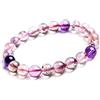 INFINITY GEMS Bracciale naturale AAA Super Seven Bracciale elasticizzato con pietre preziose da 8 mm | Lunghezza 7-7,5 pollici | Bracciale unisex | Bracciale con perline di forma rotonda | Uomo/donna
