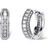 TOPGRILLZ Iced Out - Orecchini a cerchio con zirconia cubica, ipoallergenici, placcati in oro 14 carati, orecchini rotondi alla moda, gioielli regalo per uomini e donne, rame, zirconia cubica, Rame,