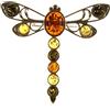 Spille - Cozmos Spilla Donna in Ambra Naturale baltica e Argento 925