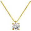 Generic COLLANA PUNTO LUCE IN ORO GIALLO 18 KT CON ZIRCONE TAGLIO BRILLANTE