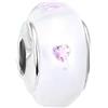 LES FOLIES DI PAOLA GRIECO Charm Murrina Silicone Bianco con cuori in argento 925 - Les Folies per Pandora