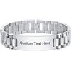 MeMeDIY Uomo Personalizzato Bracciale con Nome/Foto Inciso in Acciaio Inossidabile Braccialetto |Braccialetti Personalizzati per Papà Marito Regalo per Festa del Papà/San Valentino/Compleanno -B2
