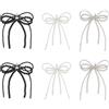 GOMAKERER 6pz 3 colori Perla Nappa Laccio Ciondolo per Scarpe Da Ginnastica, Ciondolo per Scarpe con Fiocco di Perle Ciondolo per Scarpe con Chiusura A Moschettone In Lega per Regalo Decorazioni, 14cm
