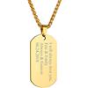 GoldChic JEWELRY Collana Uomo Oro Piastrina Militare Incisione Medaglietta per Cani Collana Uomo Personalizzata Oro con Ciondolo Incisione Personalizzata Collana Oro Uomo Personalizzata Dogtag