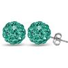 inSCINTILLE Orecchini a Lobo in Argento con Sfera Colorata con Pavè di Strass