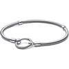 PANDORA Bracciale Moments in maglia snake in argento Sterling e chiusura a O, 16
