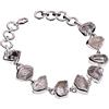 Lavie Jewelz Braccialetto in argento Sterling 925, diamante naturale grezzo Herkimer gioielli da donna RSBR220