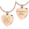 MeMeDIY Personalizzato Cuore Orma di Zampa Ceneri Urna Pendente Collana Personalizzato Nome/Foto/Data per Donna Uomo Animale Domestico Amante Memoriale Cane Gatto Ricordo Dell'animale Domestico - D3