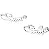 MMXX Orecchini con Nome Personalizzati per Donna Orecchini a Bottone con Nome in Acciaio Inossidabile/Argento Sterling 925 Regali per Mamma Fidanzata (A1: Argento)