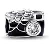 PANDORA Ciondolo in argento Sterling con fotocamera con Spider-Man della Marvel con zirconia cubica trasparente e smalto nero, blu e rosso trasparente