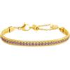 MARLU' Bracciale tennis zirconi baguette catena snake squadrata 31BR0009G-P