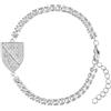 d'origine Bosnia, bracciale con stemma della Bosnia, con zirconi, collana bosnia, gioiello bosnia, 19 cm