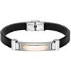 Morellato Bracciale da uomo, Collezione Moody, in Acciaio, Pelle naturale - SQH28