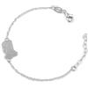 Damiano Argenti Bracciale in Argento 925 Rodiato con medaglietta Dinosauro, bracciale per bambini Argento Idea Regalo Battesimo Nascita Comunione Compleanno