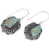 Meadows Orecchini tibetani turchesi, realizzati a mano, in argento Sterling 925, Argento sterling, Turchese tibetano