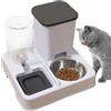 Generico Dispenser 2in1 Automatico per Cibo e Acqua per Gatti e Cani, Distributore Alimentatore Antiscivolo per Animali Domestici