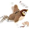 Generico Giocattoli per gatti, Flapping Wings Sparrow Catnip Toys, giocattolo per gatti simulato u-ccello cinguettante, giocattolo per gatti con u-ccello svolazzante con coda di piume, giocattoli interattivi