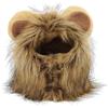 Generic Parrucca da criniera di leone per gatti, cappello per cosplay con capelli realistici di leone, cuffia divertente per gatti, perfetta per Halloween, feste e servizi fotografici, trasforma il tuo