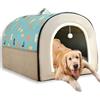 Waigg Kii Grande cuccia per cani 2 in 1, calda, calmante e lavabile, di lusso, rimovibile, anti ansia, per gatti da interni (XXL-100 x 70 x 60 cm, A)