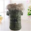 TUITA 1 Pz Cappotto per Cani Giacca per Cani di Piccola Taglia Antivento Caldo Imbottito Piumino con Cappuccio Tuta da Neve Moda Inverno Vestiti per Cani per Cuccioli di Gatto Chihuahua