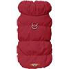 MOTTDAM Cappotto Invernale per Cani, Giacca Impermeabile Antivento Caldo per Cane,Cappotto Cane in Pile,Abbigliamento per Cani con anello a D,Vestiti per Cani di Taglia Piccola,Media Grande rosso intenso XS