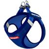 EzyDog Pettorina per cani taglia piccola - FORMFIT Pettorina regolabile e leggera in rete 3D traspirante con bande riflettenti e anelli metallici - per cuccioli e cani di piccola taglia (2XS, Blu)