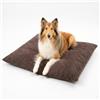 4L Textil Cuccia Cane velluto a coste Cuscino Cane Taglia Grande e Media Cuscino per Cani sfoderabile e lavabile (80x60 cm, Marrone(Strisce))