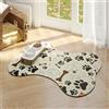 Hearda Tappetino per Cane Cibo, Forma Osso Tappetino Ciotola Cane Assorbente Tappetini Sottociotola per Cani Tappetino Antiscivolo Asciugatura Rapida Ciotole Gatto (45x60cm,Beige)