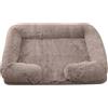 Hixingo Cuccia Cane e Gatto Interno di Peluche, Lettino Cuscino Antiscivolo per Cani e Gatti, 12 Colore Morbido Rimovibile Lavabile, per Grande Medio Piccolo Animali (Cachi,S(40x35x12cm))