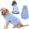 FANSU Maglioncino Cane, Inverni Caldo Natale Maglione Cane, Lavorato a Maglia Maglioncino per Cani e Gattino, Felpa Cane Vestiti Gatto Cucciolo Cane Taglia Media Cani di Grande (M,Blu Cielo)