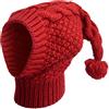 Qkbuza Cappello lavorato a maglia, per l'autunno e l'inverno, caldo cappello per cani, comodo cappuccio con paraorecchie, abbigliamento per animali domestici, protezione per collo e testa per