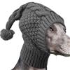 Qkbuza Cappello caldo per cani, lavorato a maglia, per autunno e inverno, caldo cappuccio per cuccioli, con paraorecchie, abbigliamento per animali domestici, protezione per collo e testa per